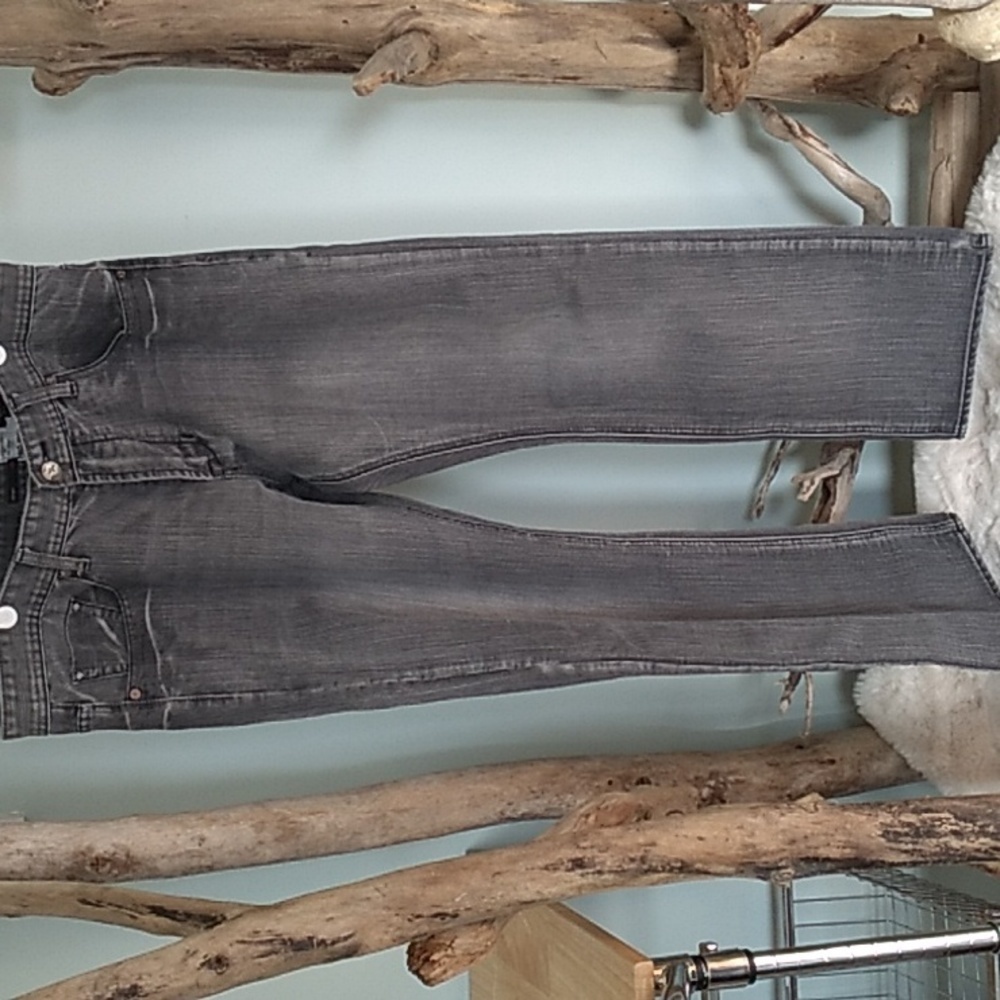 PROJEK RAW grey wash rustic wash wear look zipper fly men's denim jeans. Size 38